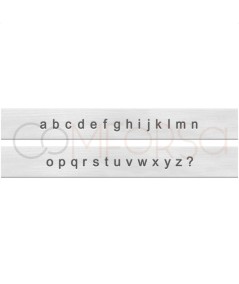 Tampon métallique pour l'estampage des lettres minuscules San Serif 2.5mm