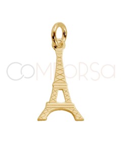 Pendentif Tour Eiffel 8 x 16mm argent 925 plaqué or