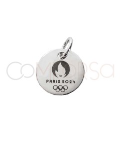 Médaille logo Jeux Olympiques Paris 2024 10mm argent 925