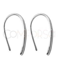 Boucle d'oreille rigide ouverte 10 x 20mm argent 925 plaqué or