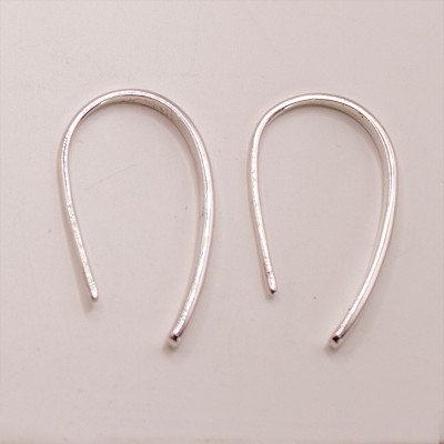 Boucle d'oreille rigide ouverte 10 x 20mm argent 925 plaqué or