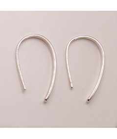 Boucle d'oreille rigide ouverte 10 x 20mm argent 925 plaqué or