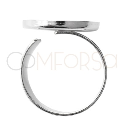 Bague serti pour cabochon 15mm (int.) argent 925