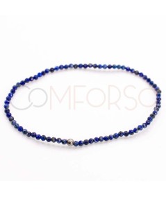 Bracelet élastique de pierres Lapis-lazuli argent 925