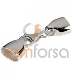 Fermoir mousqueton attache lacet 8 x 4mm argent 925