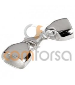 Fermoir mousqueton attache lacet 10 x 5 mm argent 925