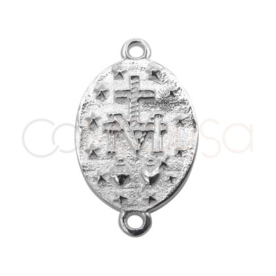 Intercalaire médaille Vierge Miraculeuse 12 x 17mm argent 925