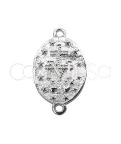 Intercalaire médaille Vierge Miraculeuse 12 x 17mm argent 925