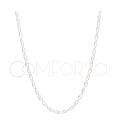 Chaîne Twisted Rope 40cm argent 925