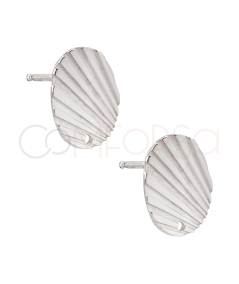 Boucles d'oreilles ovales 18 x 14mm argent 925