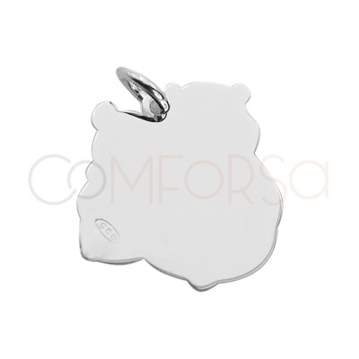 Pendentif ours embrassés 12 x 18mm argent 925