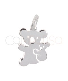 Pendentif Koala avec bébé 9 x 10mm argent 925