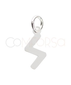 Pendentif rune Sowelu 4.5 x 9.6mm argent 925