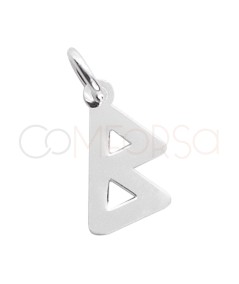 Pendentif rune Berkana 5.4 x 9.5mm argent 925