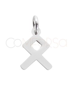 Pendentif rune Odal 6.5 x 9.3mm argent 925