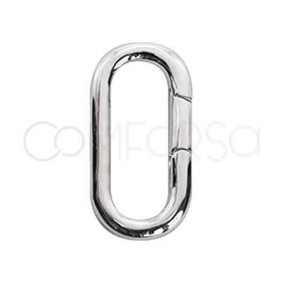 Fermoir ovale à ressort 12 x 23mm argent 925