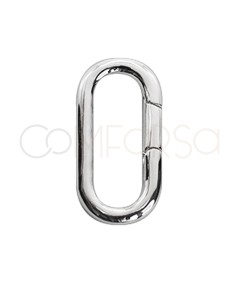 Fermoir ovale à ressort 12 x 23mm argent 925