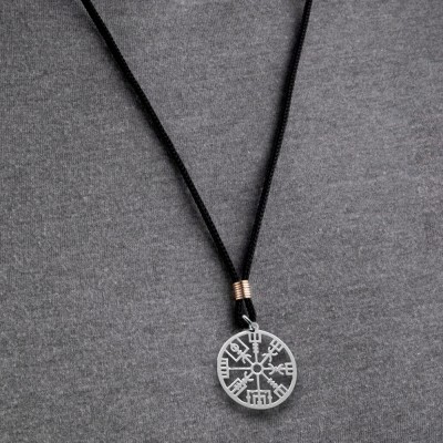 Pendentif boussole Vegvisir 20mm argent 925