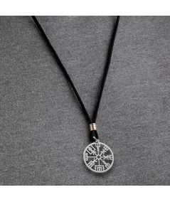 Pendentif boussole Vegvisir 20mm argent 925