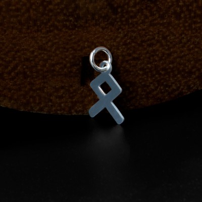 Pendentif rune Odal 6.5 x 9.3mm argent 925