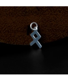 Pendentif rune Odal 6.5 x 9.3mm argent 925