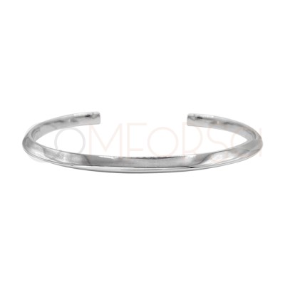 Bracelet plat facetté 65mm argent 925