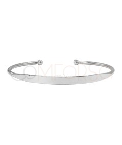 Bracelet boule semi plate 64mm argent 925