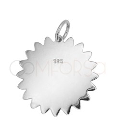 Pendentif soleil lisse 19.5mm argent 925