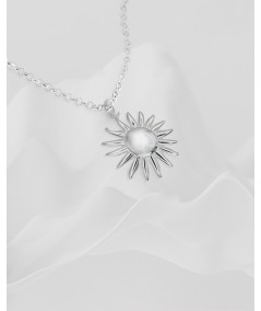 Pendentif soleil avec centre lisse 25mm argent 925