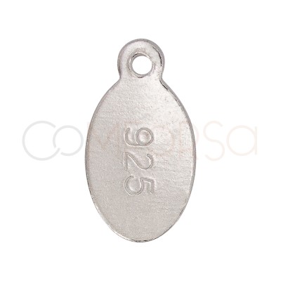 Médaille ovale 6 x 11mm argent 925