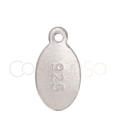 Médaille ovale 6 x 11mm argent 925