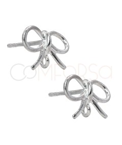 Apprêts de boucles d’oreilles boucle avec anneau 10 x 10mm argent 925