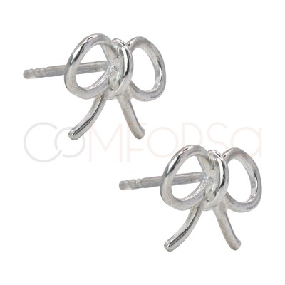 Boucles d'oreilles en forme de boucle 10 x 10mm argent 925