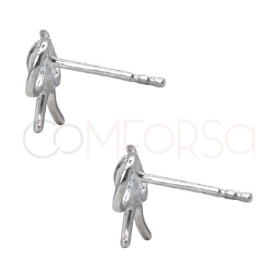 Boucles d'oreilles en forme de boucle 10 x 10mm argent 925