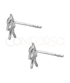 Boucles d'oreilles en forme de boucle 10 x 10mm argent 925