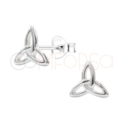 Boucles d'oreilles triquette celtique 8 x 7mm argent 925