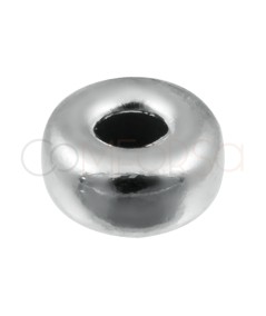 Donut 4 mm argent 925 rhodié