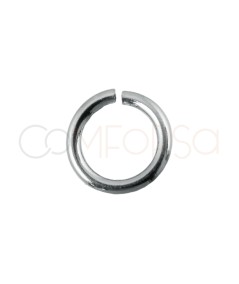 Anneau ouvert 5mm argent 925 rhodié