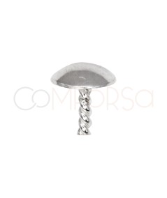 Rivet demie boule 4.5 mm argent 925