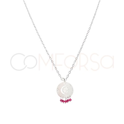 Collier arabio rosse argent 925