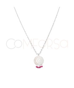 Collier arabio rosse argent 925