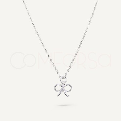 Collier nœud argent 925