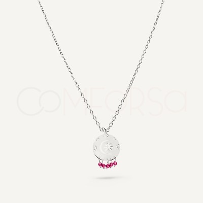 Collier arabio rosse argent 925