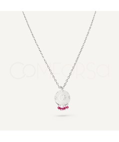 Collier arabio rosse argent 925