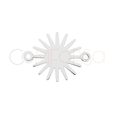 Intercalaire soleil 12 mm argent 925 plaqué or