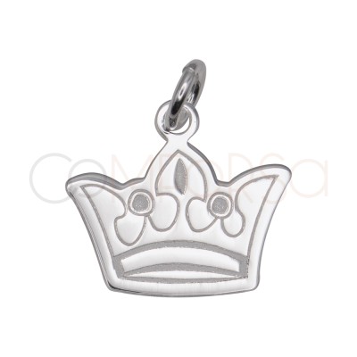 Pendentif couronne 14 x 12,5 mm argent 925