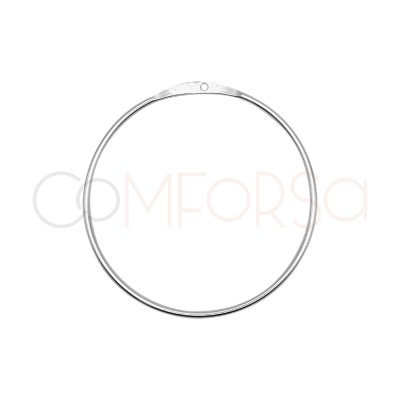 Intercalaire de fil rond 14 mm argent 925