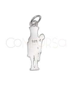 Pendentif casse-noisette avec émail 8 x 20mm argent 925