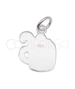 Pendentif tasse de chocolat chaud 11 x 14 mm en argent 925