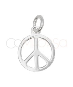 Pendentif symbole de paix 10 mm argent 925